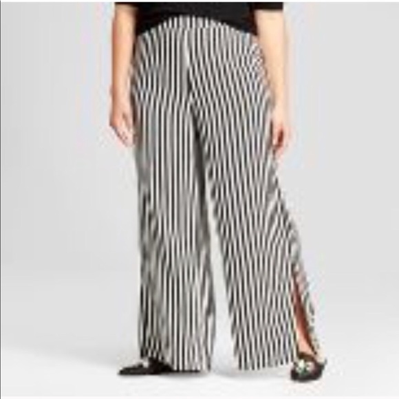 Who What Wear Pants - NWT WHO WHAT WEAR STRIPE WIDE LEG PANT
